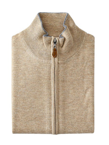 LSL Men Cardigan Collar Neck Zip