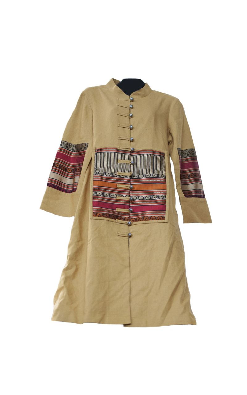 LSL Women Tibetan Style Dress Light Brown