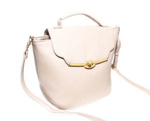 LSL Women Compact Leather Bag Cream