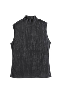 LSL Women Sleeveless Tee Black Silk